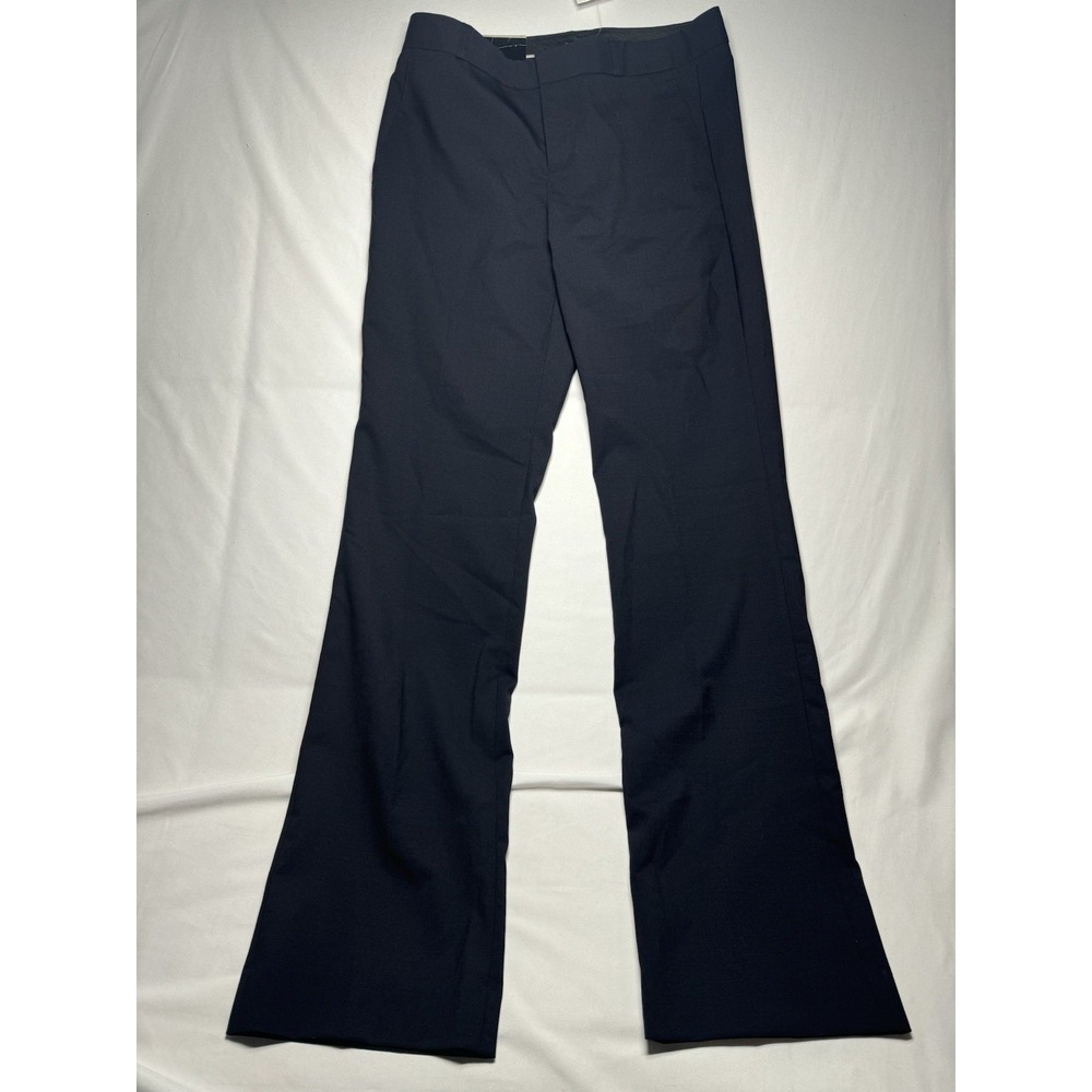 NWT‎ Banana Republic Logan Mid Rise Straight Size 2 Black Wool Blend